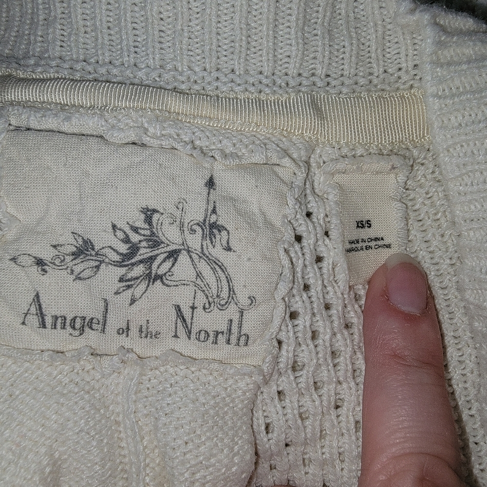 Anthropologie Angel Of The North Nulia Circle Poncho Size XS/S Cream - Picture 5 of 11